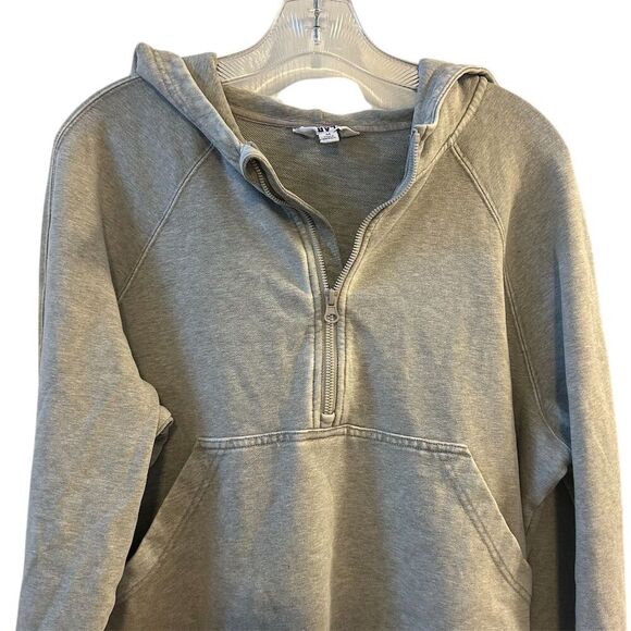 JoyLab Women's Medium Gray Half-Zip Hoodie Long Sleeve Casual Top - Picture 3 of 14
